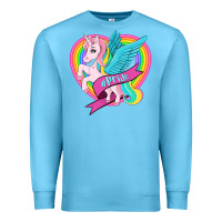 Ocean Blue pride lgbtq unicorn Premium Sweatshirt - OliviaCreatesArt