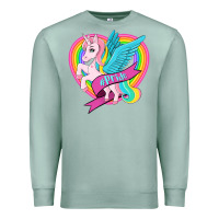 Seafoam pride lgbtq unicorn Premium Sweatshirt - OliviaCreatesArt