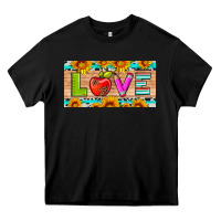 Black love and sunflower with pen and apple license plate template Heavy Core Tee - Artiststas