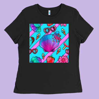 Sea Shell Ladies Tee Designed By Bundleandbundleshop
