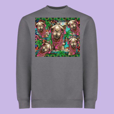 Camel Face Heavyweight Sweatshirt Designed By Barkaloodesign