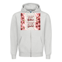 Dove Grey to the world you are a mother but to your family y Zipper Hoodie - TumblerDesignByShophia