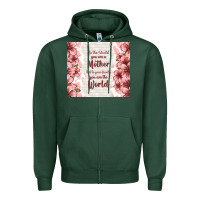 Sports Green to the world you are a mother but to your family y Zipper Hoodie - TumblerDesignByShophia