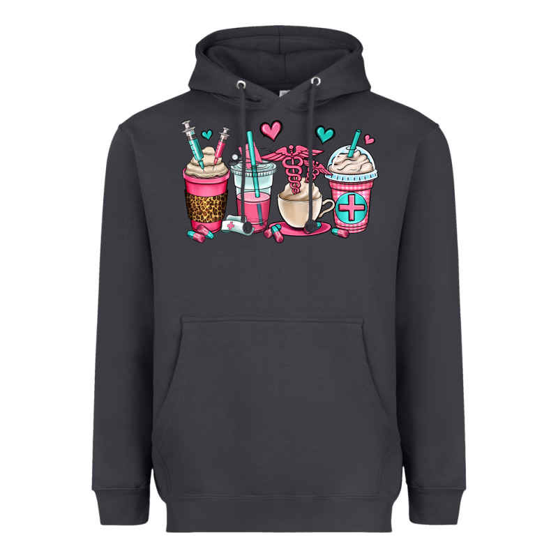 Nurse Coffee Cups Heavyweight Hoodie by OliviaCreatesArt | Teevron