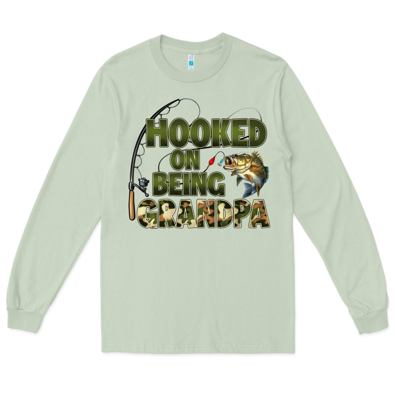 Fish Lures Hooked On Being Grandpa Long Sleeve Tee by Artiststas | Teevron