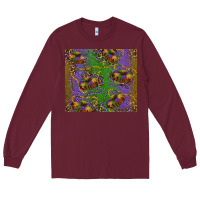 Burgundy mardi gras king cake leopard Long Sleeve Tee - RanaPortraitStore