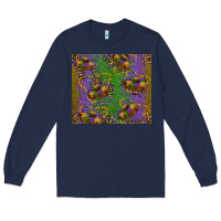 Navy mardi gras king cake leopard Long Sleeve Tee - RanaPortraitStore
