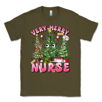 Army Green very merry nurse Classic Tee - MaliasSmallBusiness