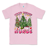 Bubblegum Pink very merry nurse Classic Tee - MaliasSmallBusiness