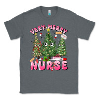 Charcoal Heather very merry nurse Classic Tee - MaliasSmallBusiness