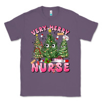 Lavender very merry nurse Classic Tee - MaliasSmallBusiness