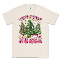 Natural very merry nurse Classic Tee - MaliasSmallBusiness