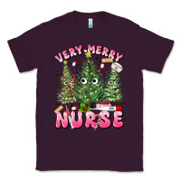Plum very merry nurse Classic Tee - MaliasSmallBusiness