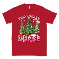 Red very merry nurse Classic Tee - MaliasSmallBusiness
