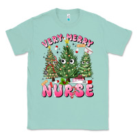 Seafoam very merry nurse Classic Tee - MaliasSmallBusiness
