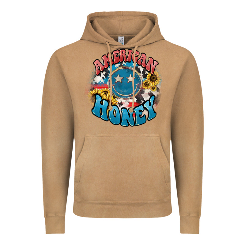 American Honey Smiley Vintage Hoodie by NancyCooperArtShop | Teevron