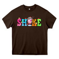 Chocolate Brown shake with milkshake Heavy Core Tee - AdoDesignShop