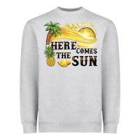 Heather Grey here comes the sun Heavyweight Sweatshirt - BarkalooDesign