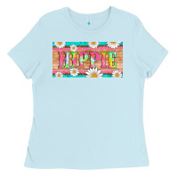 Baby Blue hippie and daisys license plate template Ladies Tee - Artiststas