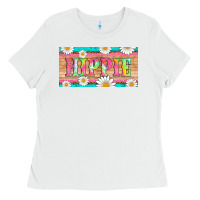 White hippie and daisys license plate template Ladies Tee - Artiststas