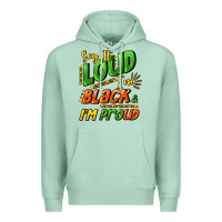 Seafoam Say it loud i'm black and i'm proud Premium Hoodie - HowdyJamesFarm