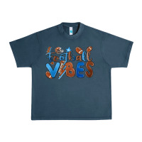 Midnight Navy football vibes Urban Heavy Tee - MaliasSmallBusiness