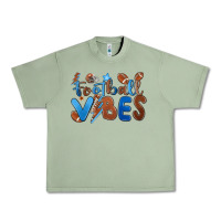 Oil Green football vibes Urban Heavy Tee - MaliasSmallBusiness