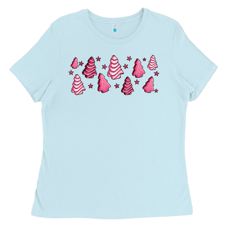 Pink Christmas Cakes Ladies Tee by Jasminsmagicworld | Teevron