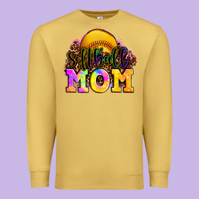 Softball Mom Premium Sweatshirt Designed By Oliviacreatesart