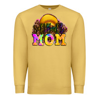 Antique Gold softball mom Premium Sweatshirt - OliviaCreatesArt