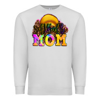 Dove Grey softball mom Premium Sweatshirt - OliviaCreatesArt
