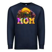 Navy softball mom Premium Sweatshirt - OliviaCreatesArt
