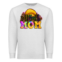 Oatmeal Heather softball mom Premium Sweatshirt - OliviaCreatesArt