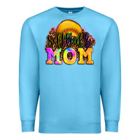 Ocean Blue softball mom Premium Sweatshirt - OliviaCreatesArt