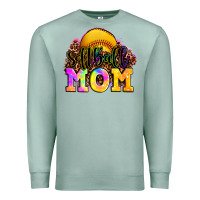 Seafoam softball mom Premium Sweatshirt - OliviaCreatesArt