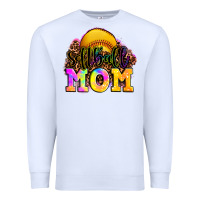White softball mom Premium Sweatshirt - OliviaCreatesArt