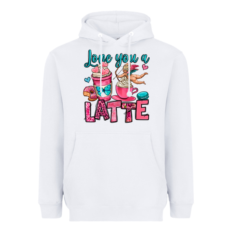 Love You A Latte Heavyweight Hoodie by OliviaCreatesArt | Teevron
