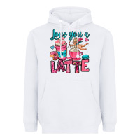 White love you a latte Heavyweight Hoodie - OliviaCreatesArt
