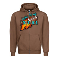 Chestnut Wild about Football Zipper Hoodie - HowdyJamesFarm