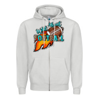 Dove Grey Wild about Football Zipper Hoodie - HowdyJamesFarm