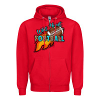 Red Wild about Football Zipper Hoodie - HowdyJamesFarm