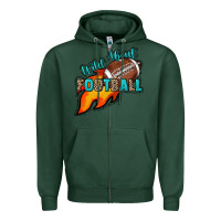 Sports Green Wild about Football Zipper Hoodie - HowdyJamesFarm