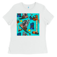 White construction vehicles Ladies Tee - BundleAndBundleShop