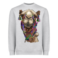 Heather Grey tie dye camel Heavyweight Sweatshirt - BarkalooDesign