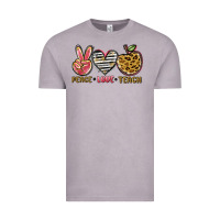 Vintage Zinc peace love teach Vintage Tee - NancyCooperArtShop