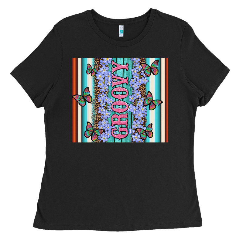 Groovy With Flowers And Butterflies Ladies Tee by Artiststas | Teevron
