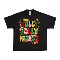 Black holly jolly nurse Urban Heavy Tee - MaliasSmallBusiness