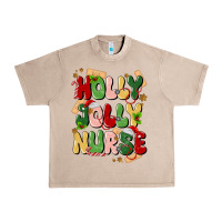 French Oak holly jolly nurse Urban Heavy Tee - MaliasSmallBusiness