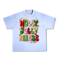 Grape Ice holly jolly nurse Urban Heavy Tee - MaliasSmallBusiness