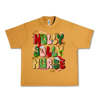 Peanut Butter holly jolly nurse Urban Heavy Tee - MaliasSmallBusiness
